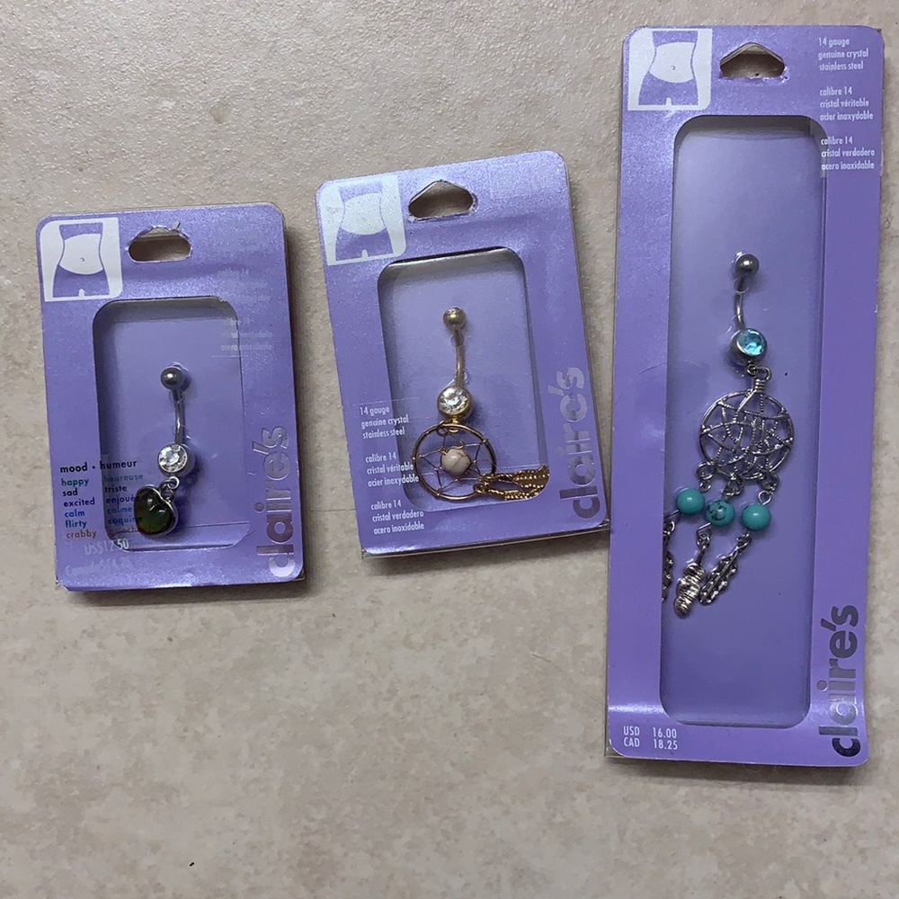 Claire’s belly button rings